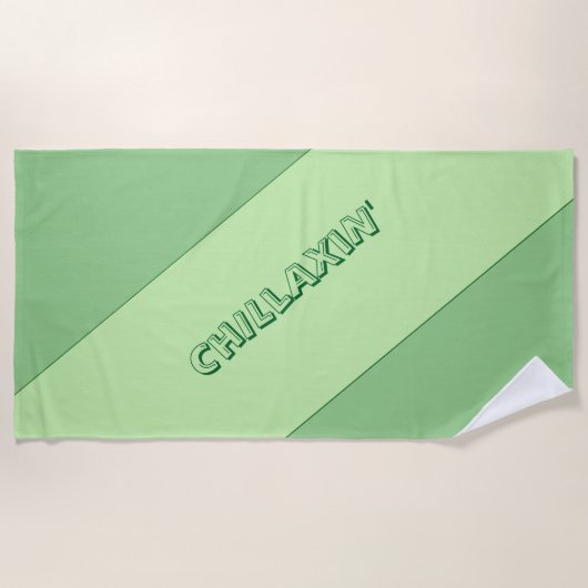 Kool Chillaxin Green Beach Towel Strandlaken (Voorkant)