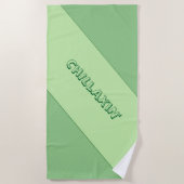 Kool Chillaxin Green Beach Towel Strandlaken (Voorkant)