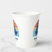 Kool cruise Ship Family Trip Sunset Personated Papieren Bekers (Rechts)