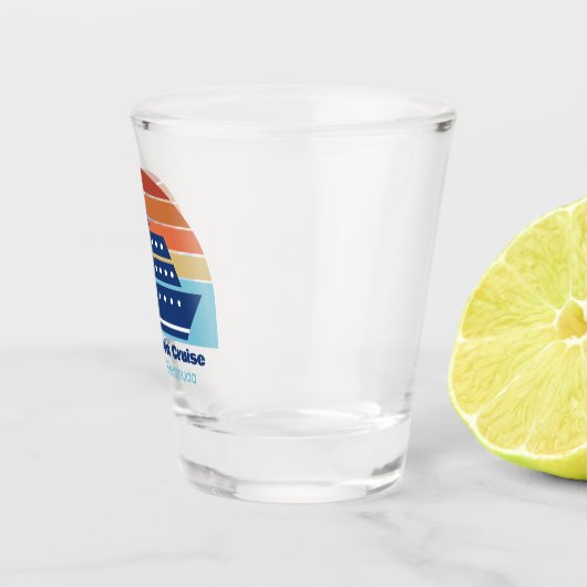 Kool cruise Ship Family Trip Sunset Personated Shot Glas (Rechts)