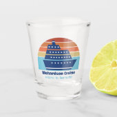 Kool cruise Ship Family Trip Sunset Personated Shot Glas (Voorkant)