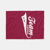 Kool Custom Family Team Name Retro Sports Logo Fleece Deken (Voorkant (Horizontaal))
