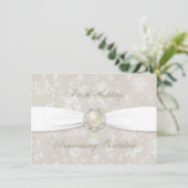 Kool Damask 30 Huwelijksjubileum 4.5x6.25 Uitnodig Kaart (Staand voorkant)