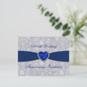Kool Damask 45ste Verjaardag 4.25x5.5 Uitnodiging (Staand voorkant)