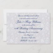 Kool Damast 45e huwelijksjubileum 5x7 uitnodiging (Achterkant)