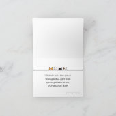 Kool die katten ophangt. bedankkaart (Binnen)