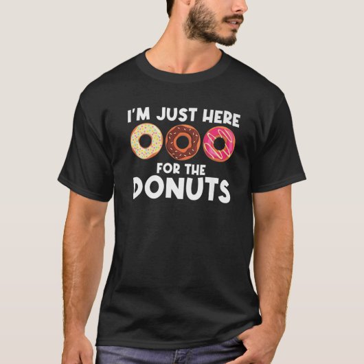 Kool Donut art voor mannen Suikergeglazuurde choco T-shirt (Voorkant)
