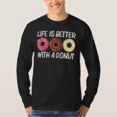 Kool Donut art voor mannen Suikergeglazuurde choco T-shirt (Voorkant)