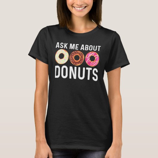 Kool Donut art voor mannen Suikergeglazuurde choco T-shirt (Voorkant)