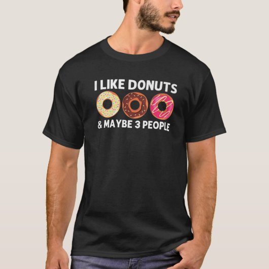 Kool Donut art voor mannen Suikergeglazuurde choco T-shirt (Voorkant)