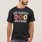 Kool Donut art voor mannen Suikergeglazuurde choco T-shirt (Voorkant)