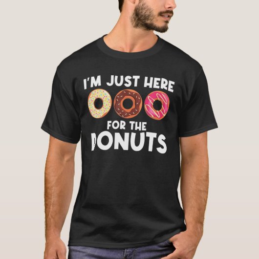 Kool Donut art voor mannen Suikergeglazuurde choco T-shirt (Voorkant)