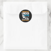 Kool duikontwerp - Ik breek onder water Ronde Sticker (Tas)