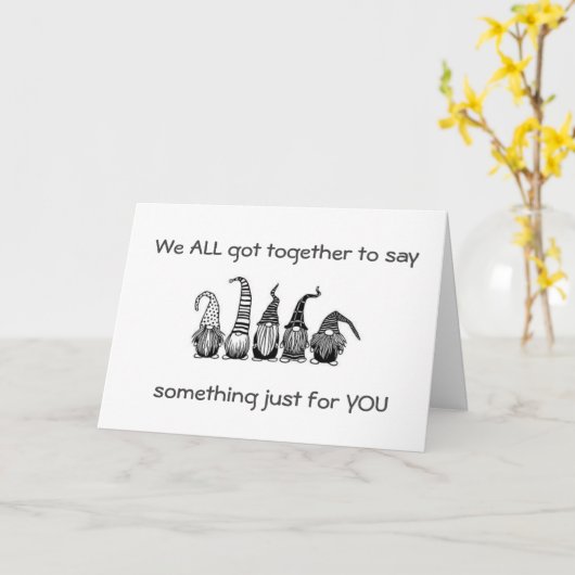 KOOL EN FUN "GROEP KAART" VOOR KANTOOR EN VRIENDEN KAART (Gele Bloem)