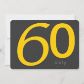 Kool en Geel Aangepast 60e verjaardag Kaart (Voorkant)