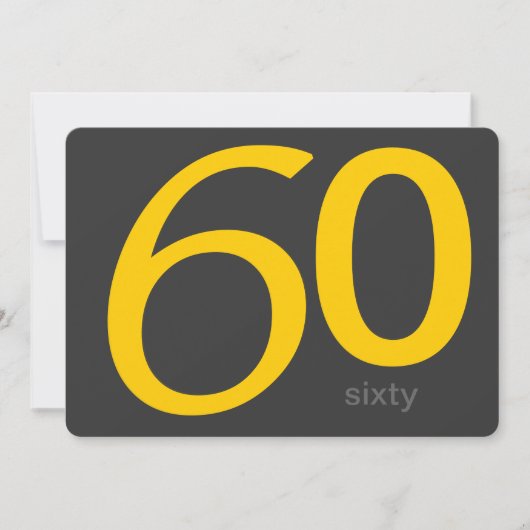 Kool en Geel Aangepast 60e verjaardag Kaart (Voorkant)