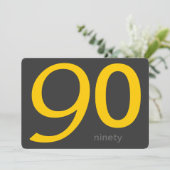 Kool en Geel Aangepast 90e verjaardag Kaart (Staand voorkant)