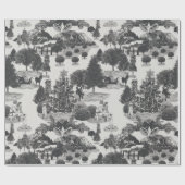 Kool en grijze kerstwinter Wonderland Cadeaupapier (Vlak)