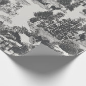 Kool en grijze kerstwinter Wonderland Cadeaupapier (Hoek)