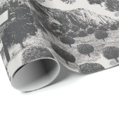 Kool en grijze kerstwinter Wonderland Cadeaupapier (Rol Hoek)