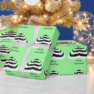  kool en leuke Mustache kerstboom Cadeaupapier