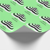 kool en leuke Mustache kerstboom Cadeaupapier (Hoek)