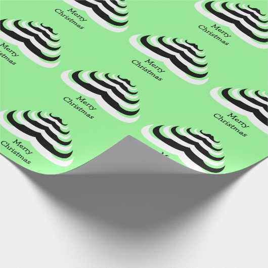 kool en leuke Mustache kerstboom Cadeaupapier (Hoek)