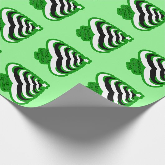  kool en leuke Mustache kerstboom Cadeaupapier (Hoek)