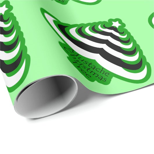  kool en leuke Mustache kerstboom Cadeaupapier (Rol Hoek)