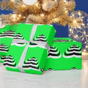  kool en leuke Mustache kerstboom Cadeaupapier