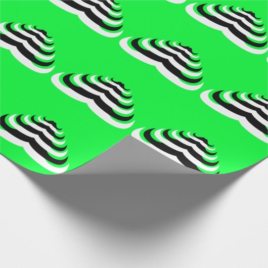  kool en leuke Mustache kerstboom Cadeaupapier (Hoek)