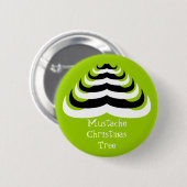kool en leuke Mustache kerstboom Ronde Button 5,7 Cm (Voorkant /achterkant)
