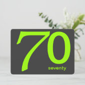 Kool en Limoen Aangepast 70e verjaardag Kaart (Staand voorkant)