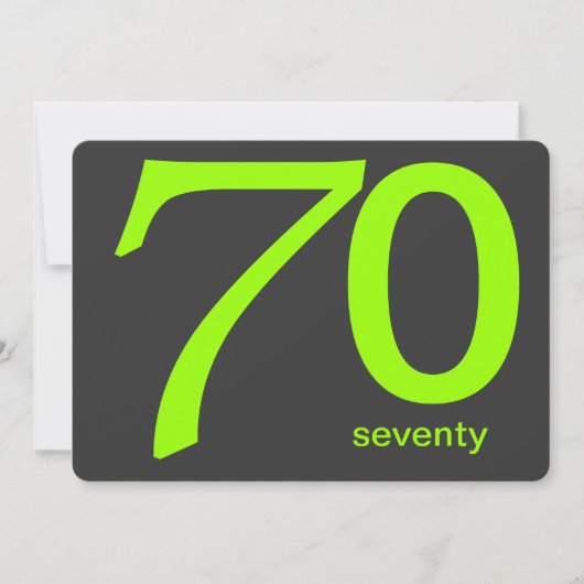 Kool en Limoen Aangepast 70e verjaardag Kaart (Voorkant)