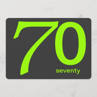 Kool en Limoen Aangepast 70e verjaardag Kaart