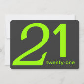 Kool en Limoen Aangepaste uitnodiging voor 21e ver (Voorkant)