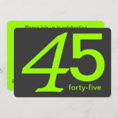 Kool en Limoen Aangepaste uitnodiging voor 45e ver (Voorkant / Achterkant)