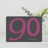 Kool en plum Aangepast 90e verjaardag Kaart (Staand voorkant)