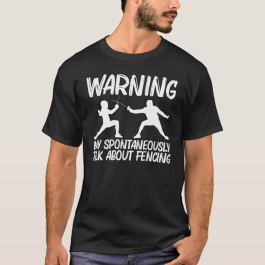 Kool fencing for Men Fencer Sport Epee Saber T-shirt (Voorkant)