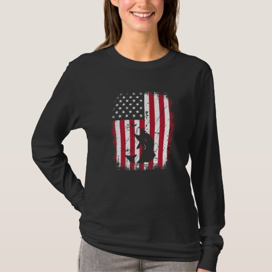 kool fish reposter Verenigde Staten Amerikaanse v T-shirt (Voorkant)