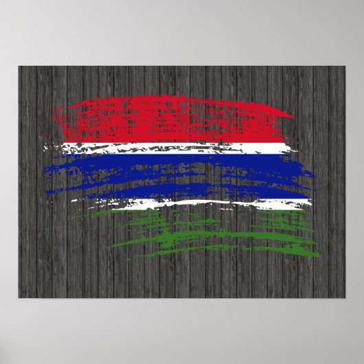 Kool Gambiaans vlaggenontwerp Poster (Voorkant)