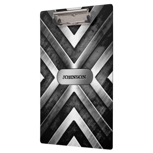 Kool geborsteld donker metaal staal Kijk Aangepast Klembord (Links)