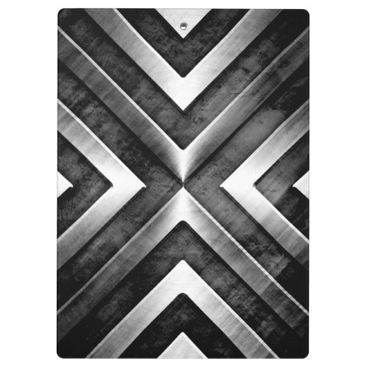 Kool geborsteld donker metaal staal Kijk Aangepast Klembord (Achterkant)