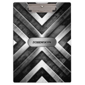 Kool geborsteld donker metaal staal Kijk Aangepast Klembord (Voorkant)