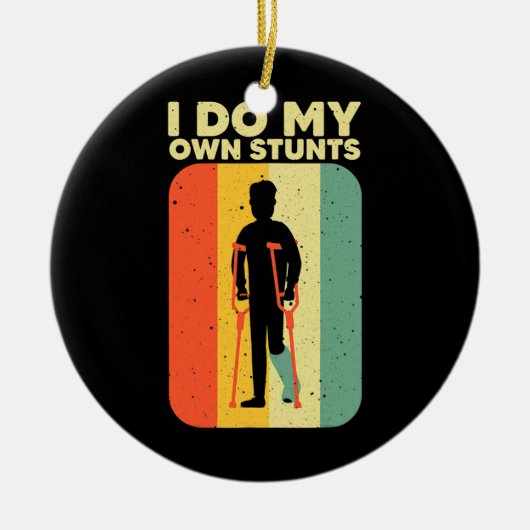 Kool gebroken been ontwerp voor mannen gebroken be keramisch ornament (Voorkant)