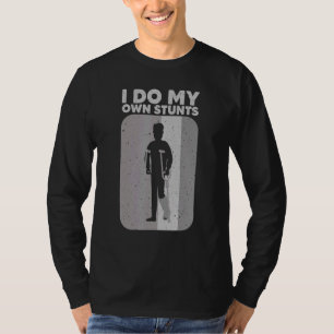 Kool gebroken been voor mannen gebroken been en pe t-shirt