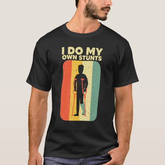 Kool gebroken been voor mannen gebroken been en pe t-shirt (Voorkant)