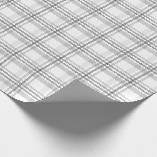 Kool gecontroleerd patroon van grijs wit cadeaupapier (Hoek)