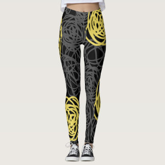 Kool, geel en zwart, modern leggings