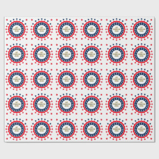 Kool Geometrisch 4 juli-ontwerp Cadeaupapier